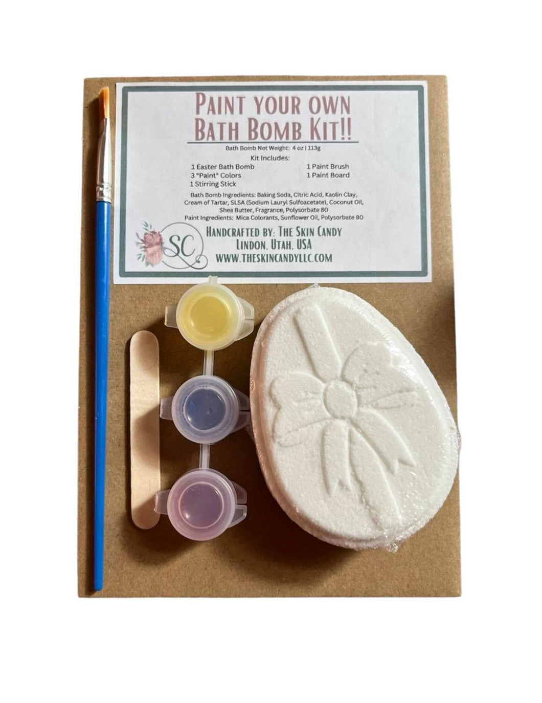 DIY Paint Your Own Bath Bomb Kit | Easter Gift | Easter Basket Gift | Gifts for Kids | Easter Bath Bombs